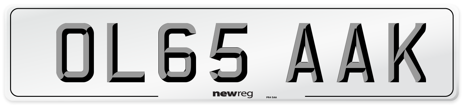 OL65 AAK Number Plate from New Reg